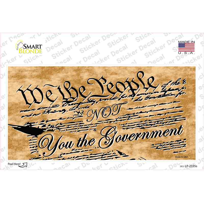 We The People Novelty Sticker Decal Small