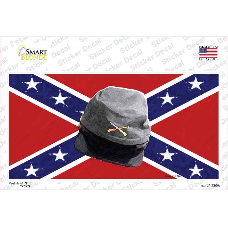 Confederate Army Cap Novelty Sticker Decal Small