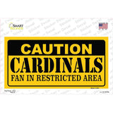Caution Cardinals Novelty Sticker Decal