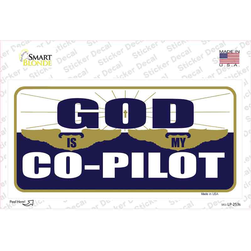 God Is My Co-Pilot Novelty Sticker Decal
