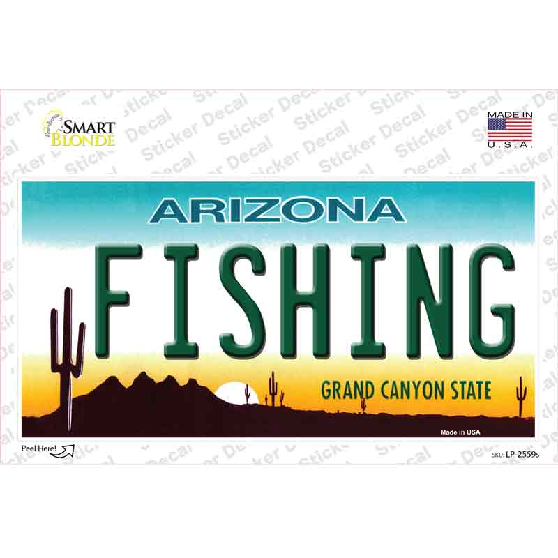 Fishing Arizona Novelty Sticker Decal Small