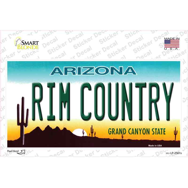 Rim Country Arizona Novelty Sticker Decal