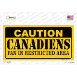 Caution Canadiens Novelty Sticker Decal
