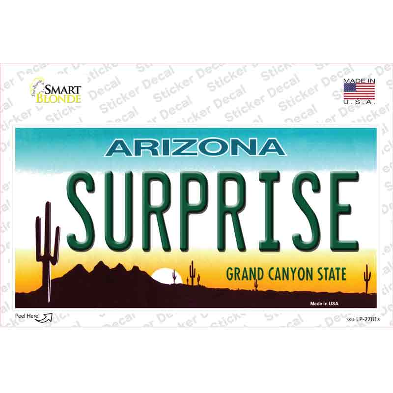 Surprise Arizona Novelty Sticker Decal Small