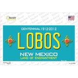 Lobos New Mexico Teal Novelty Sticker Decal Small