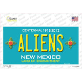 Aliens New Mexico Teal Novelty Sticker Decal Small