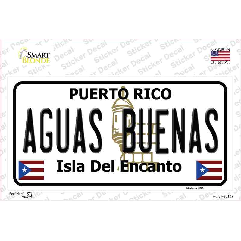 Aguas Buenas Puerto Rico Novelty Sticker Decal Small