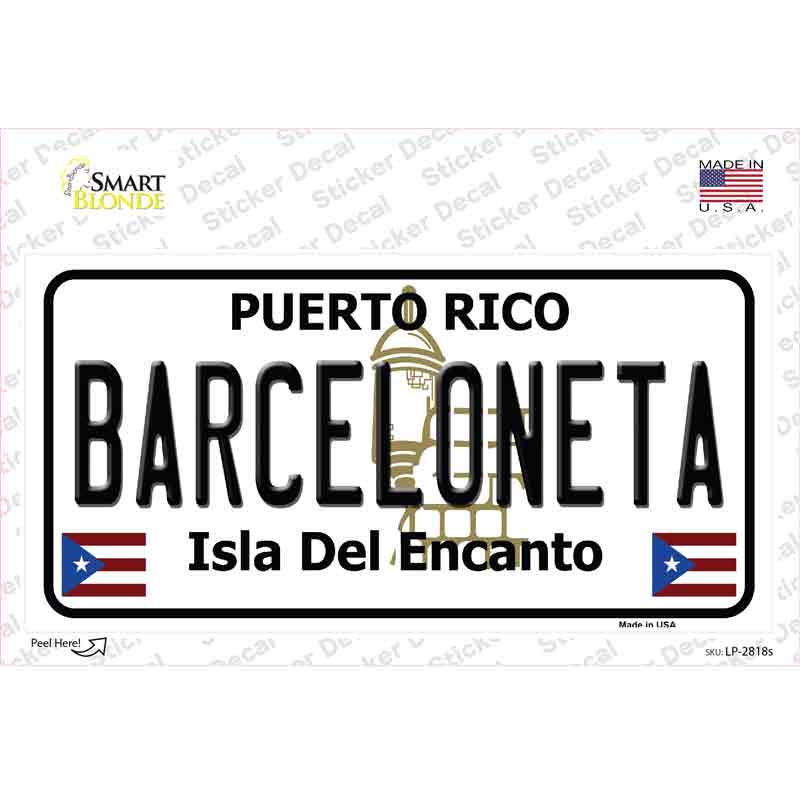 Barceloneta Novelty Sticker Decal Small