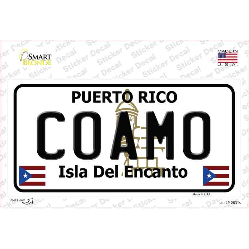 Coamo Novelty Sticker Decal Small