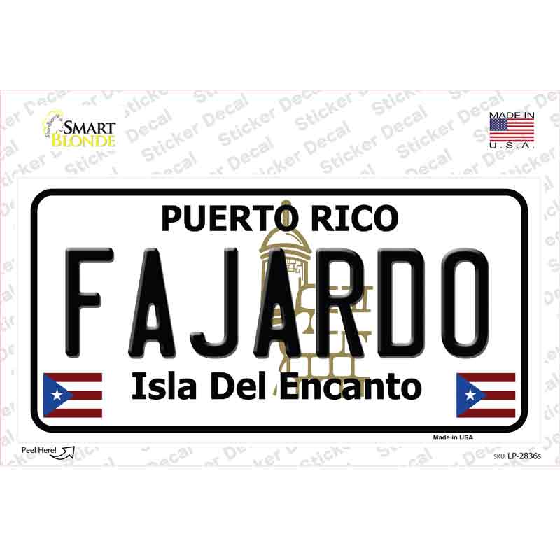 Fajardo Novelty Sticker Decal Small