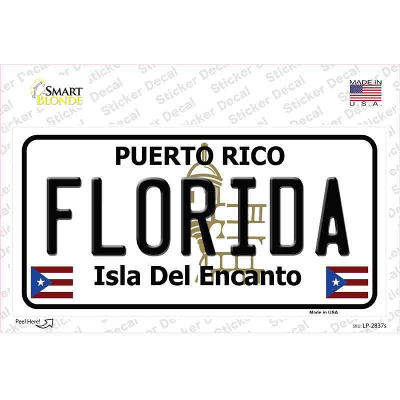 Florida Background Novelty Sticker Decal Small