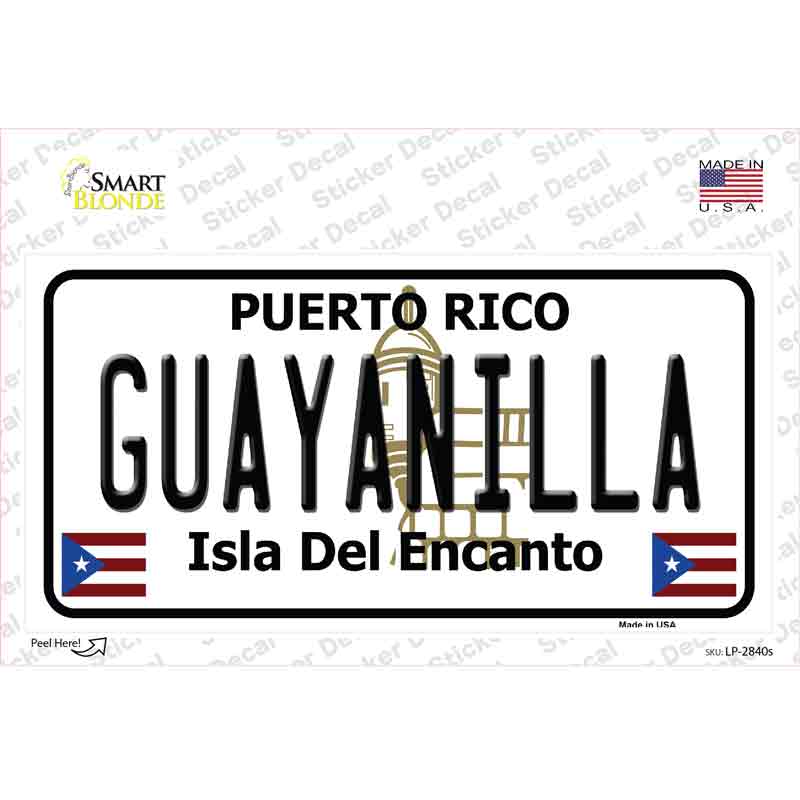 Guayanilla Puerto Rico Novelty Sticker Decal Small