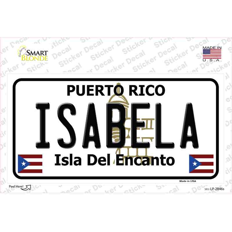 Isabela Puerto Rico Novelty Sticker Decal Small