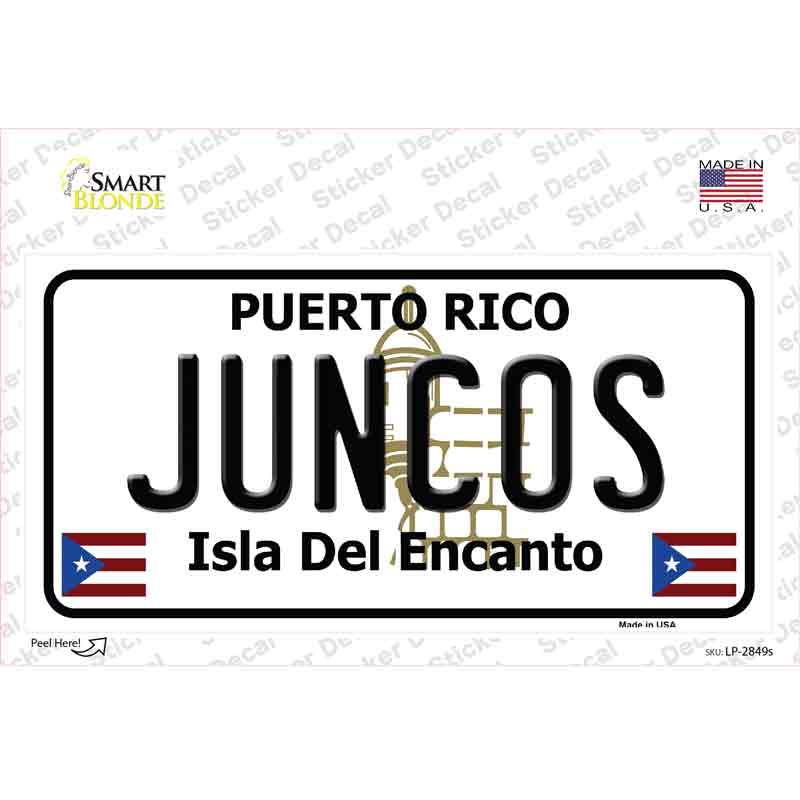 Juncos Puerto Rico Novelty Sticker Decal Small