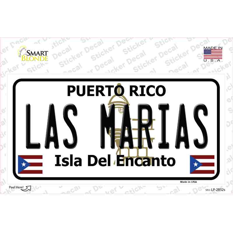 Las Marias Puerto Rico Novelty Sticker Decal Small