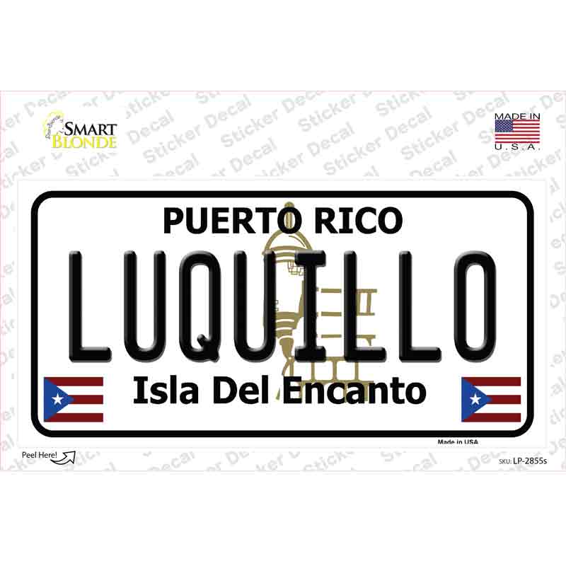 Luquillo Puerto Rico Novelt Novelty Sticker Decal Small