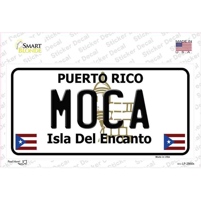 Moca Puerto Rico Novelty Sticker Decal Small