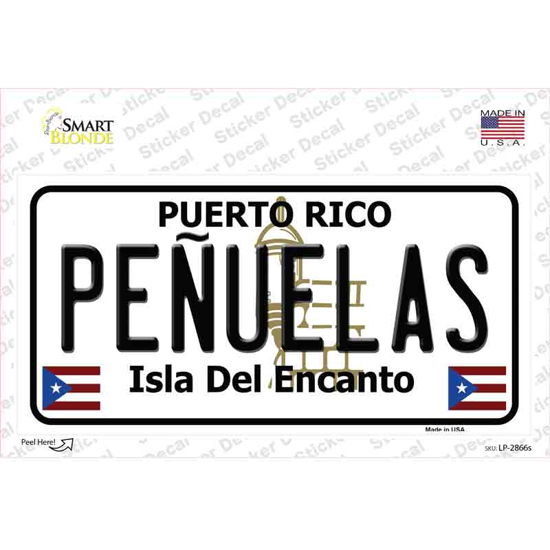 Penuelas Puerto Rico Novelty Sticker Decal Small