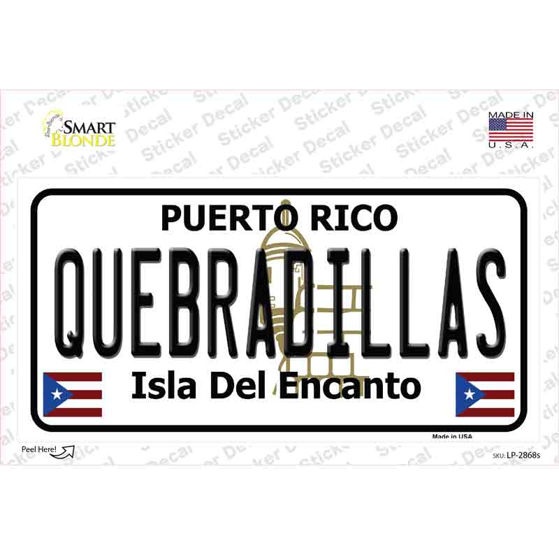 Quebradillas Puerto Rico Novelty Sticker Decal Small