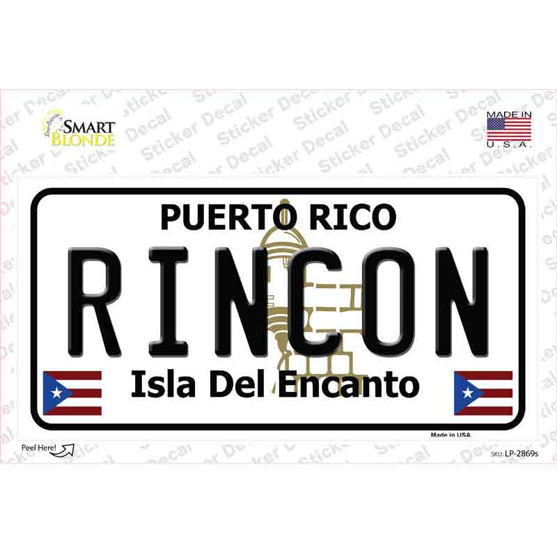 Rincon Puerto Rico Novelty Sticker Decal Small