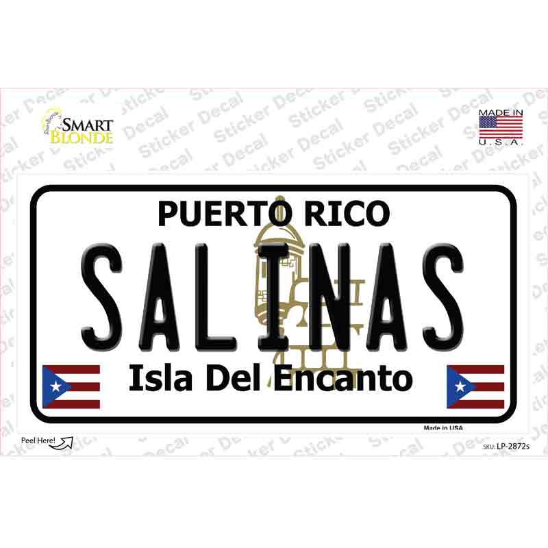 Salinas Puerto Rico Novelty Sticker Decal Small