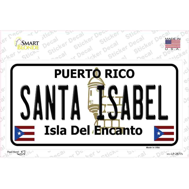 Santa Isabel Puerto Rico Novelty Sticker Decal Small