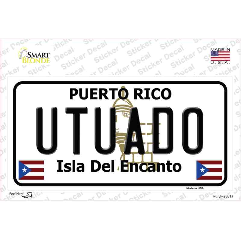 Utuado Puerto Rico Novelty Sticker Decal Small