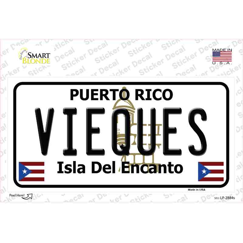 Vieques Puerto Rico Novelty Sticker Decal Small