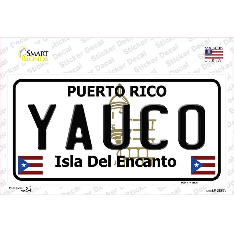 Yauco Puerto Rico Novelty Sticker Decal Small