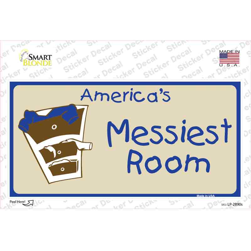 Americas Messiest Room Novelty Sticker Decal
