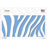 Light Blue White Zebra Novelty Sticker Decal
