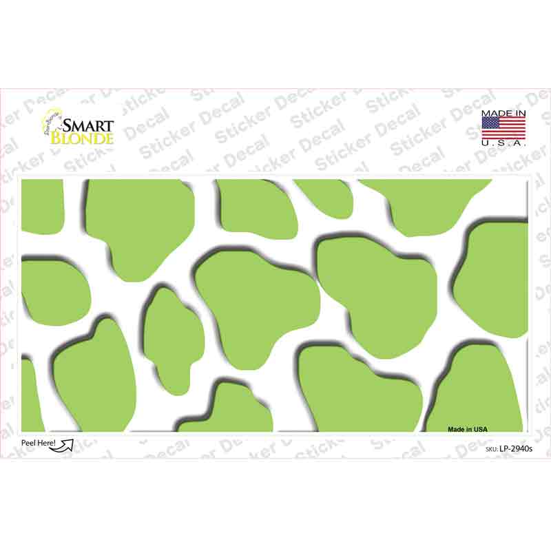 Lime Green White Giraffe Novelty Sticker Decal