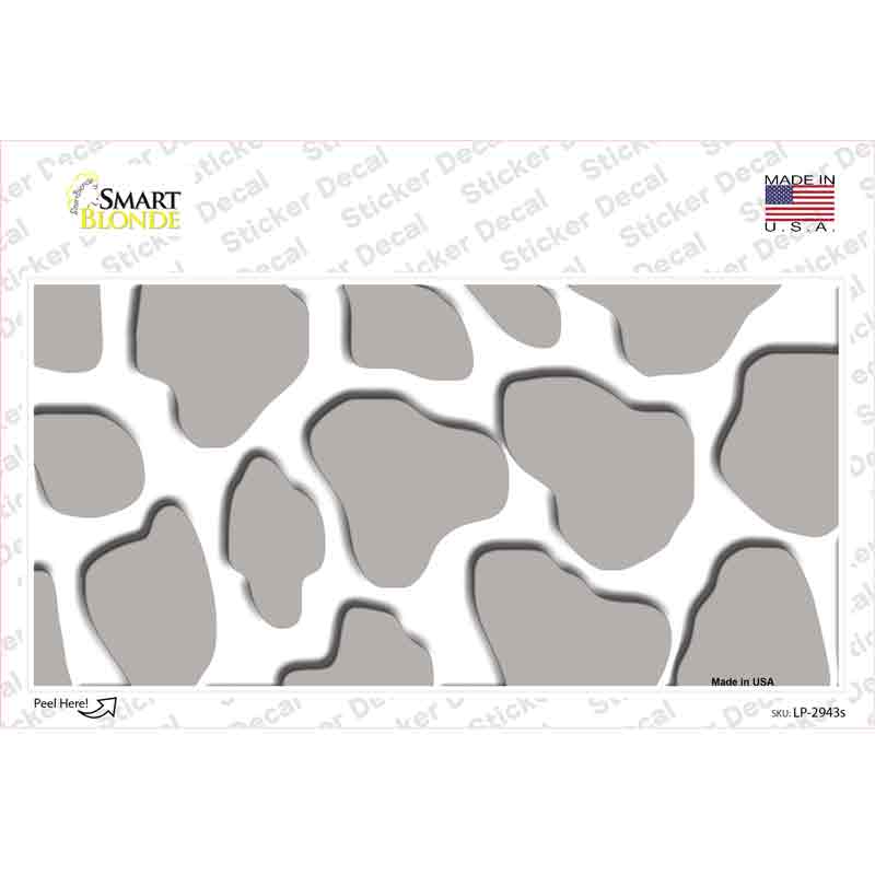 Grey White Giraffe Novelty Sticker Decal
