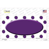 Purple White Polka Dot Purple Center Oval Novelty Sticker Decal