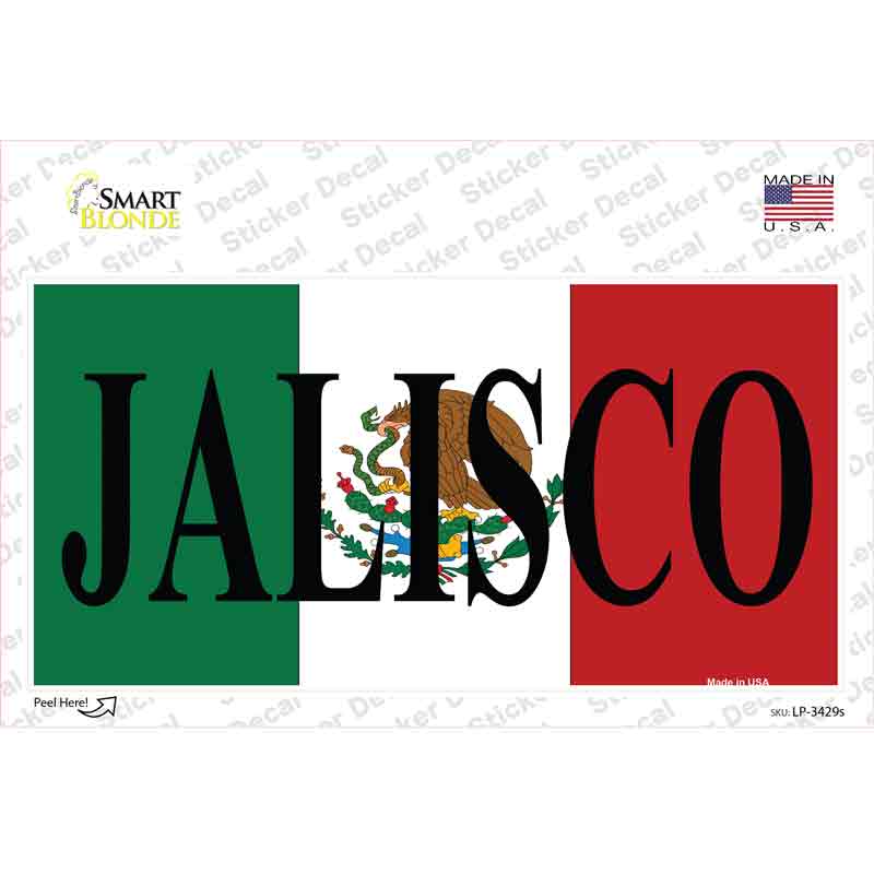 Jalisco Mexico Background Novelty Sticker Decal Small