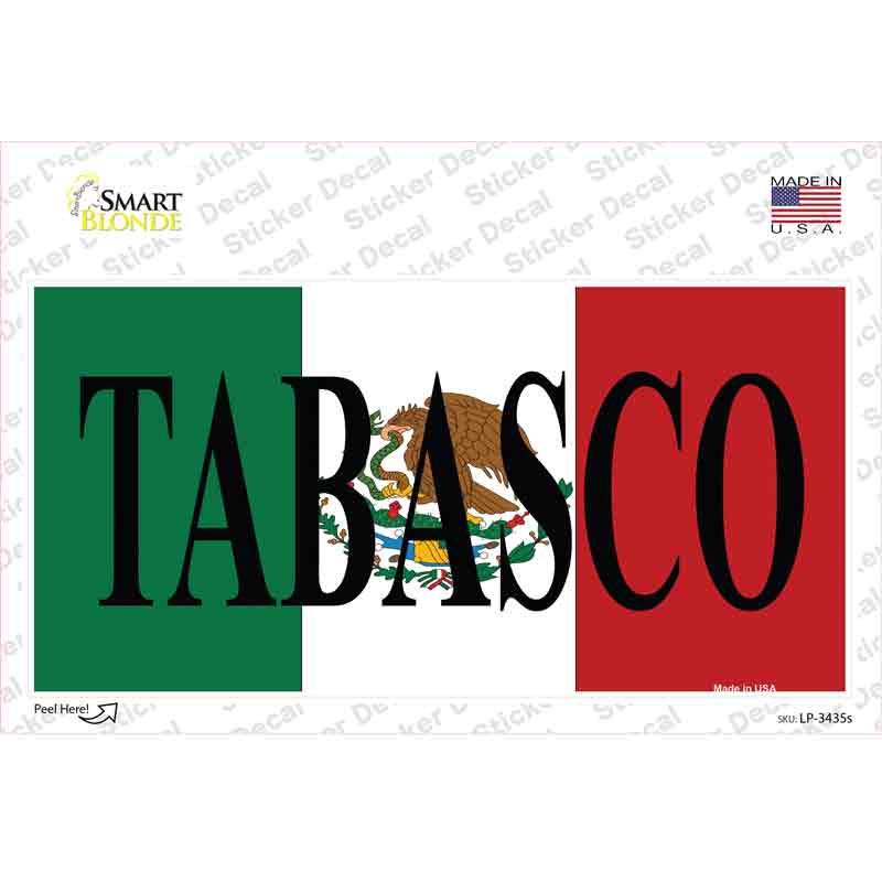 Tabasco Novelty Sticker Decal