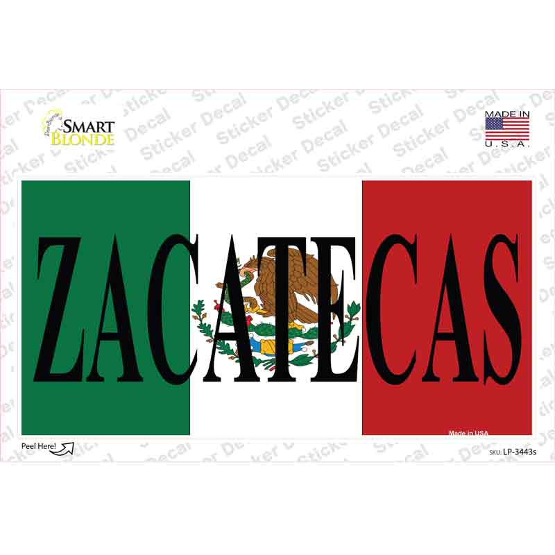 Zacatecas Novelty Sticker Decal Small