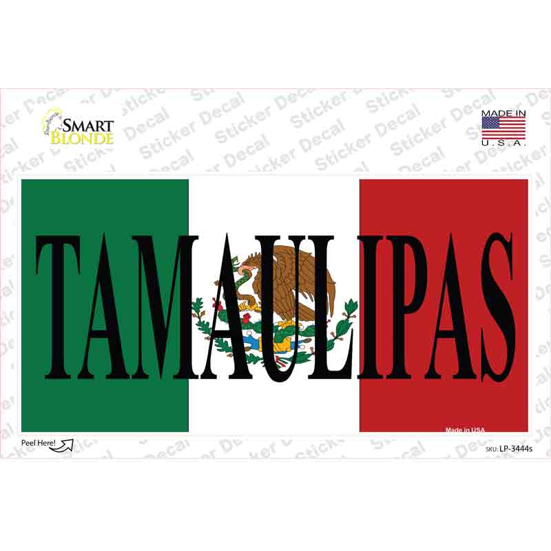 Tamaulipas Mexico Background Novelty Sticker Decal Small