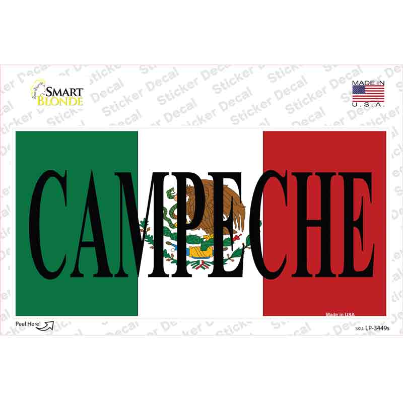 Campeche Mexico Background Novelty Sticker Decal Small