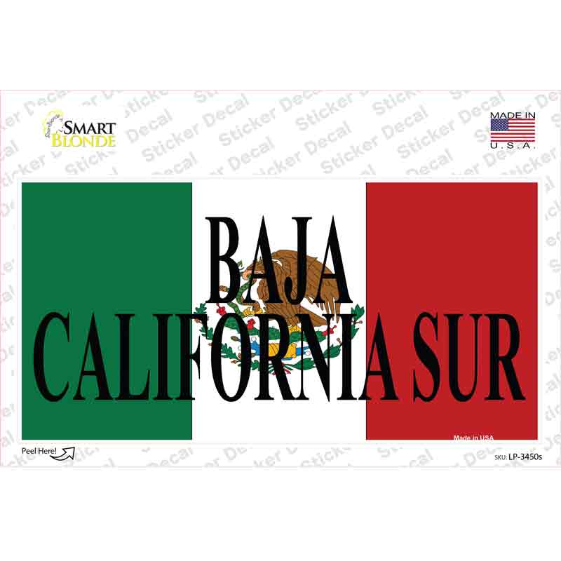 Baja California Sur Background Novelty Sticker Decal Small