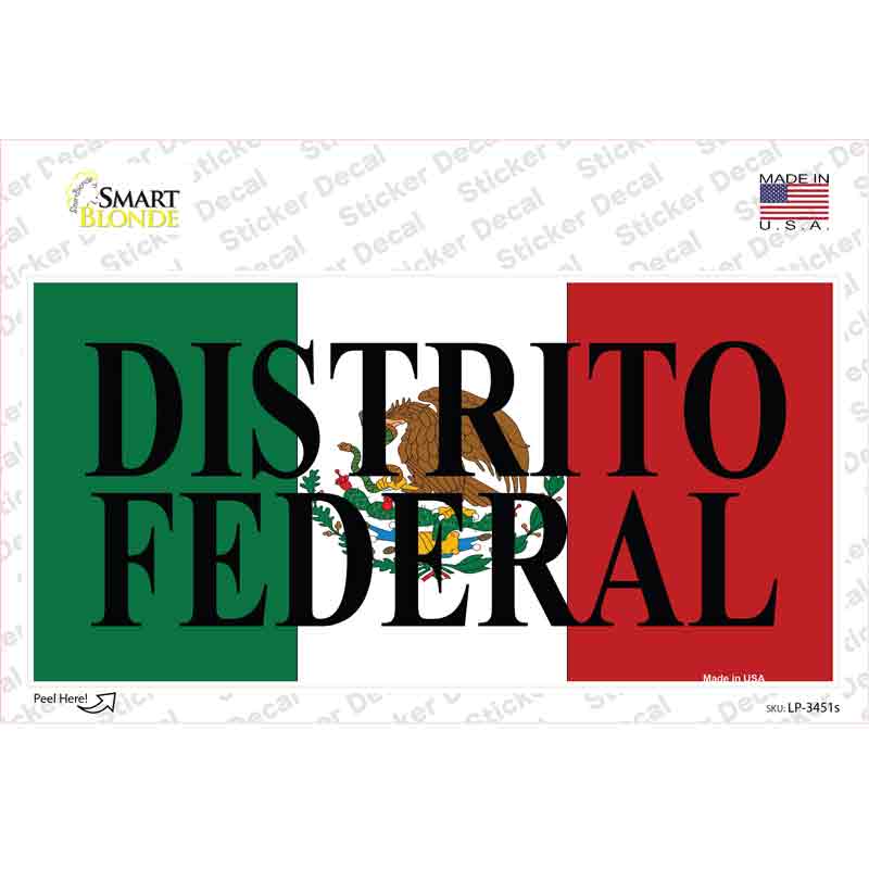 Distrito Federal Mexico Background Novelty Sticker Decal Small