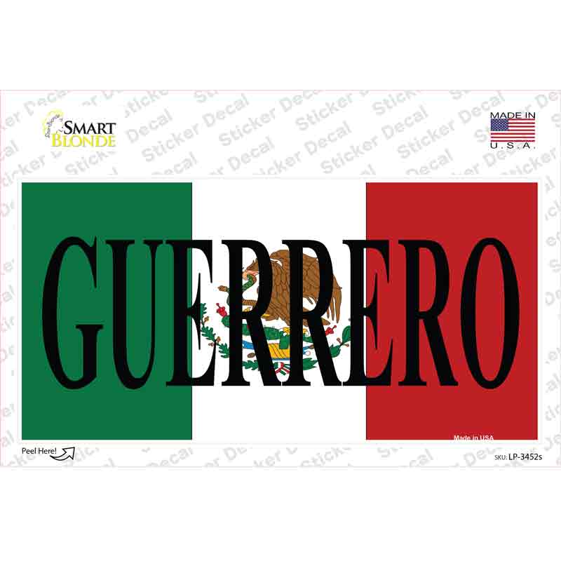 Guerrero Mexico Background Novelty Sticker Decal Small