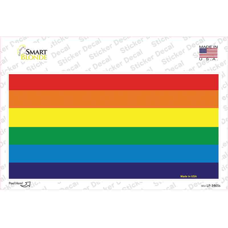 Rainbow Flag Novelty Sticker Decal Small