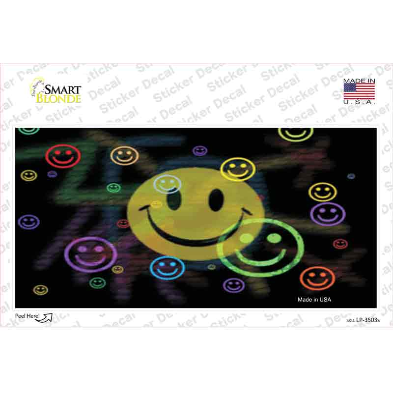 Smiley Novelty Sticker Decal