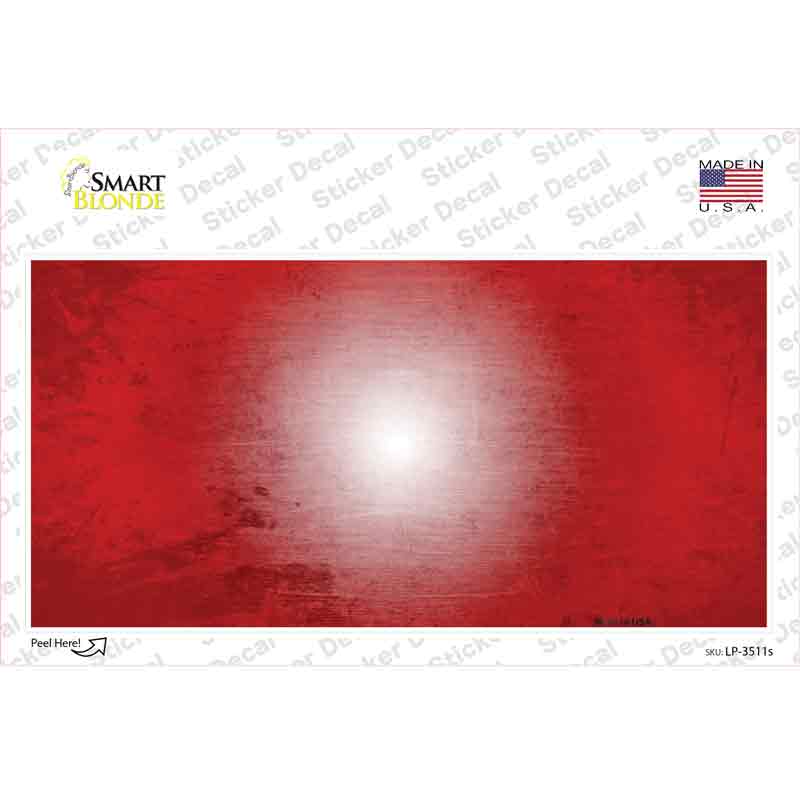 Red White Fade Scratched Novelty Sticker Decal