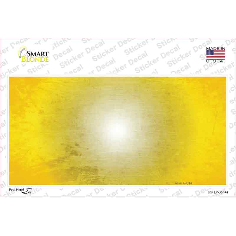 Yellow White Fade Scratched Novelty Sticker Decal