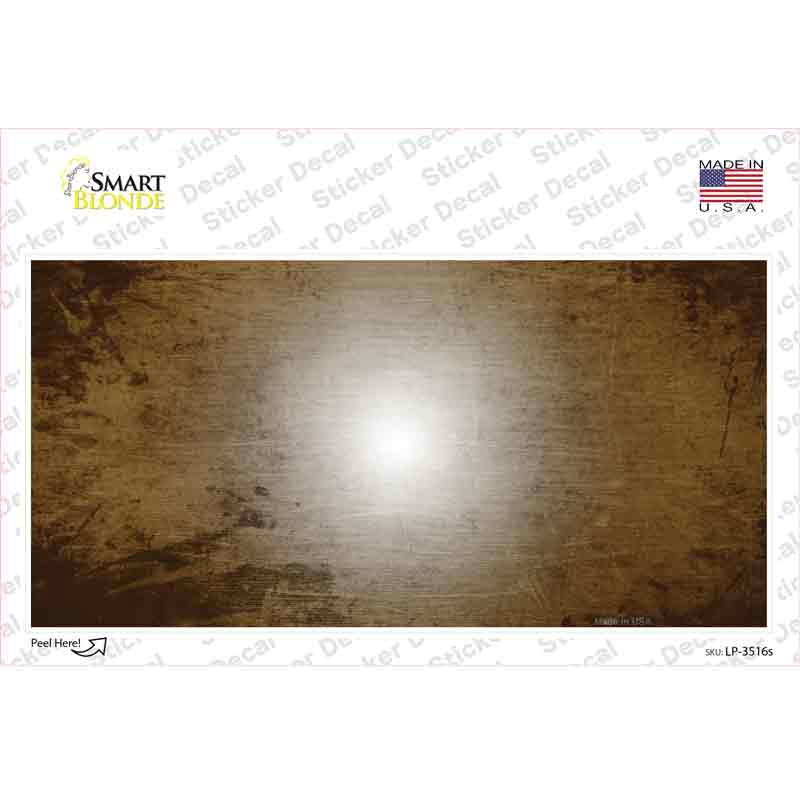 Brown White Fade Scratched Novelty Sticker Decal