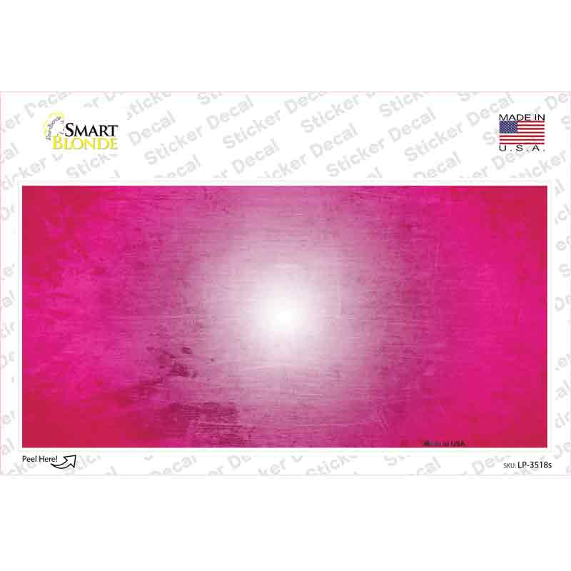 Pink White Fade Scratched Novelty Sticker Decal