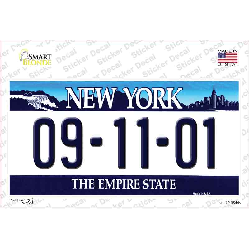 9 11 01 New York Novelty Sticker Decal Small