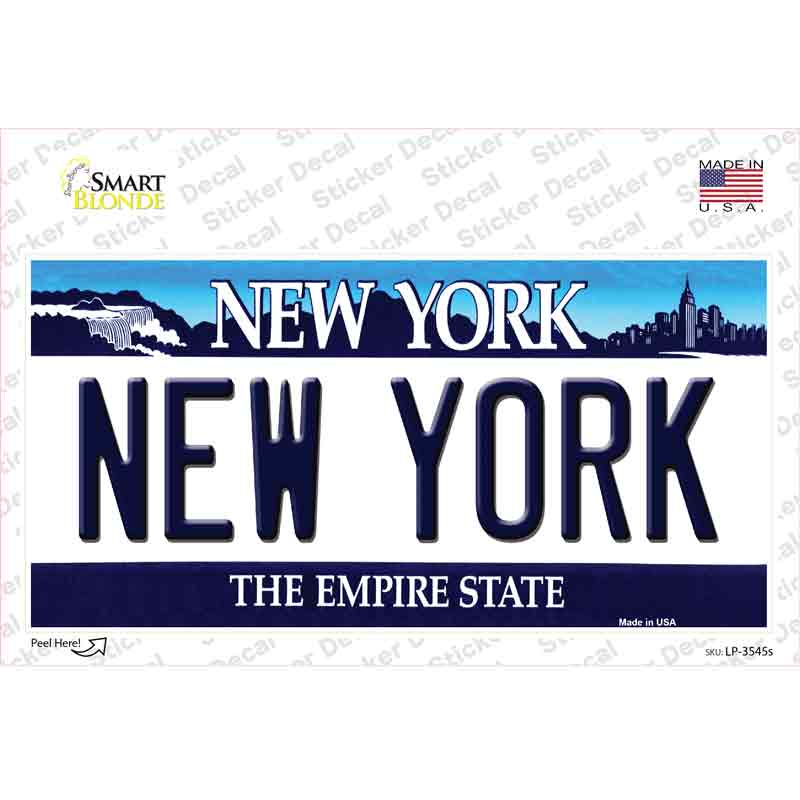 New York State Novelty Sticker Decal Small